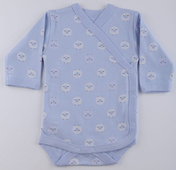 El Sayaad Sheep Long Sleeves Baby Blue Bodysuit - Newborn