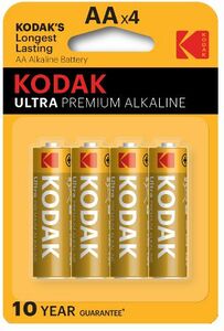 Kodak Ultra Premium AA Alkaline Batteries - 4 Pieces