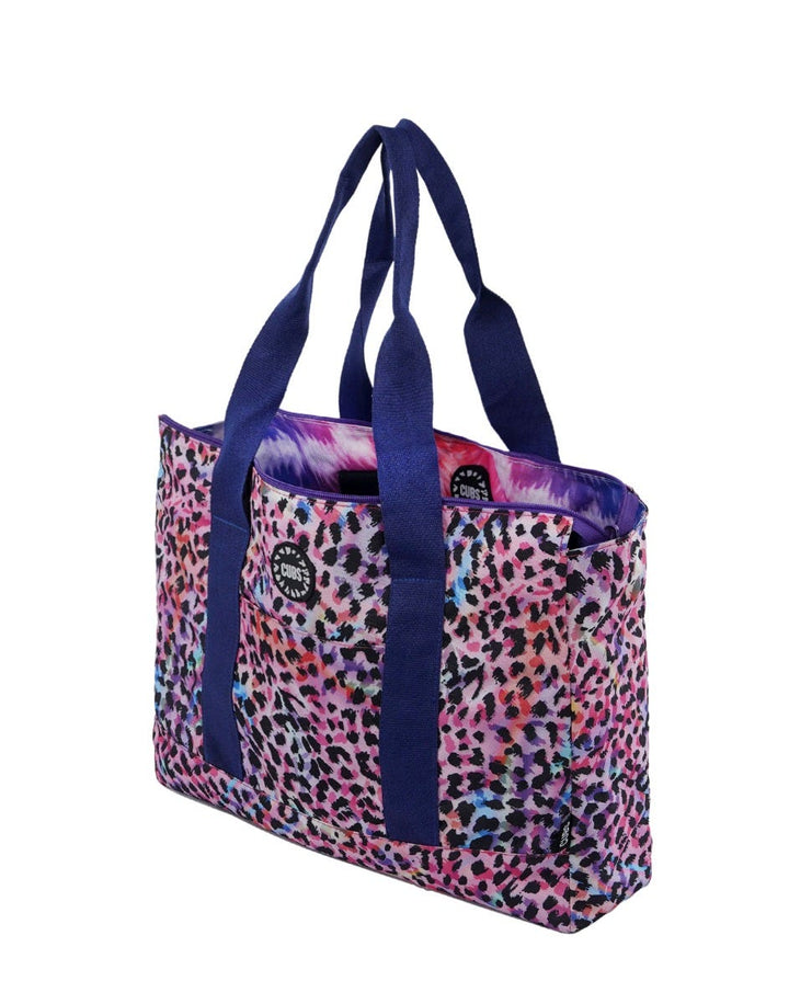 Cubs Leopard and Tie Dye Women Double Faced Tote Bag