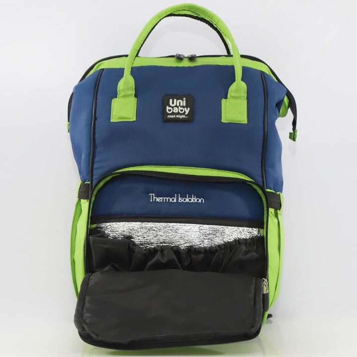 Uni-Baby Diaper Bag - Green and Dark Blue
