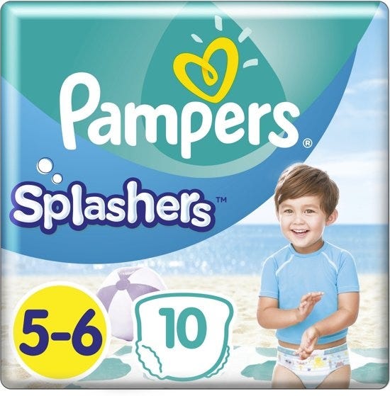 Pampers Splashers Swim Pants - Size 5-6 - 14+ KG - 10 Diapers