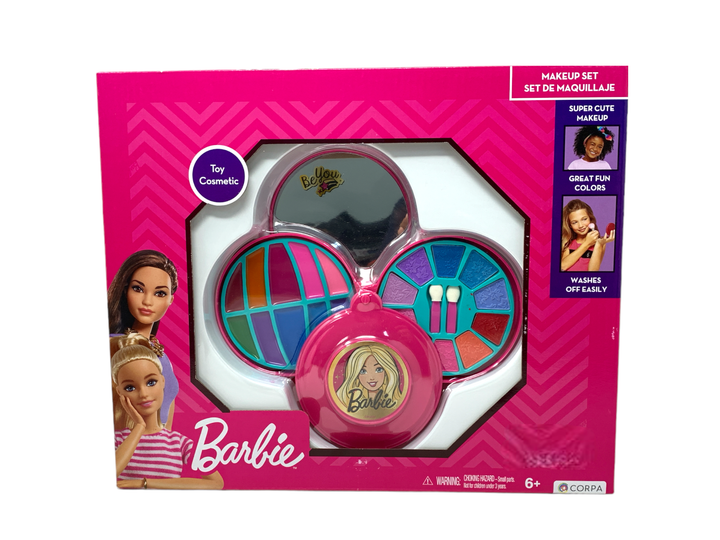 Barbie 3 Decks Round Cosmetic Case | Multicolor