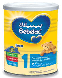 Bebelac 1 Iron Baby Formula 0-6 months - 400 gm