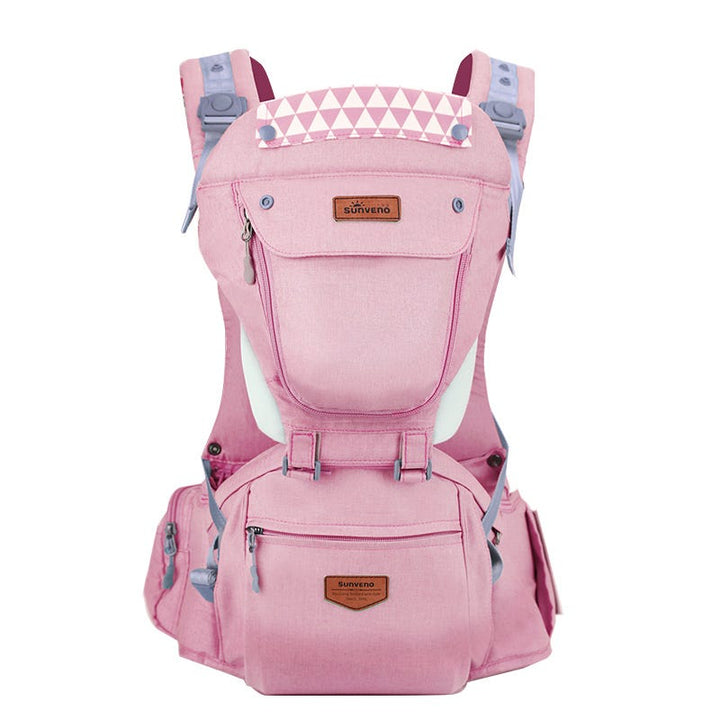 Sunveno Ergonomic Hip Seat Jeans Baby Carrier- Pink