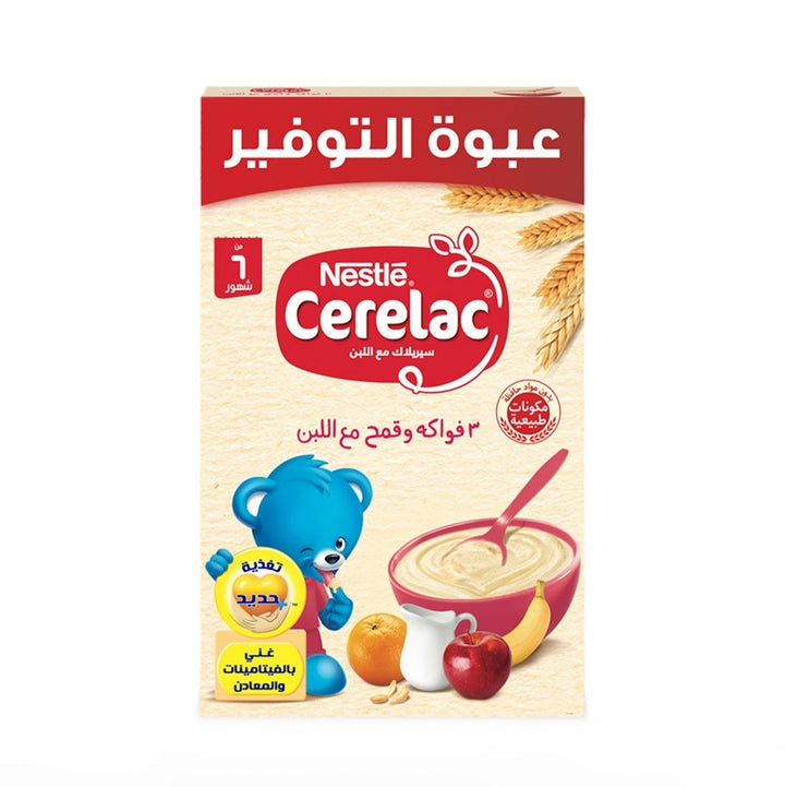 Cerelac 3 Fruits Wheat with Milk - 6+ Months - 500 gm