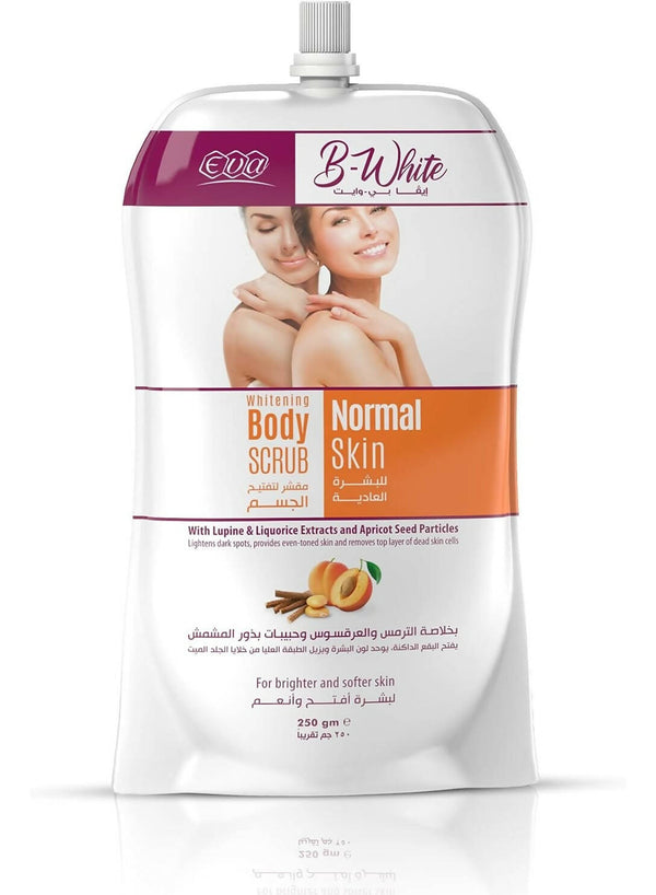 Eva B-white body scrub pouch-250gm