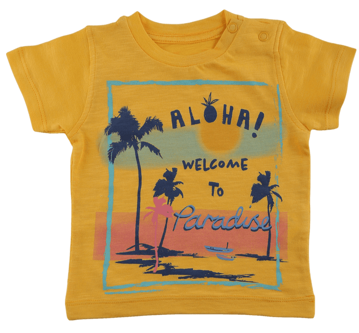 El Sayaad Yellow Aloha Short Sleeves T-Shirt