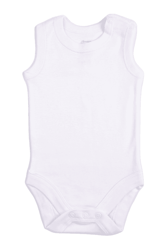 El Sayaad White Sleeveless Bodysuit