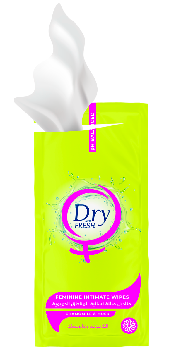 Dry Fresh Chamomile & Musk Intimate Feminine Wipes|20 wipes