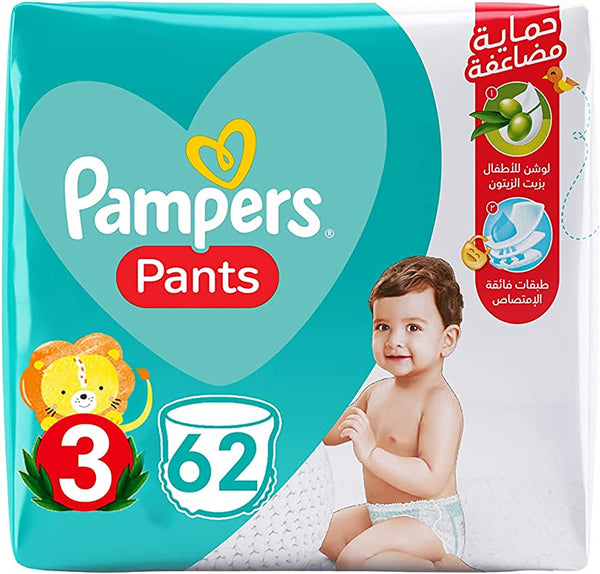 Pampers Pants Jumpo Pack | Size 3 | 6-10 KG | 62 Pants