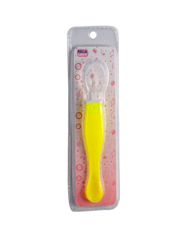 Nice Baby Silicone Spoon | Yellow