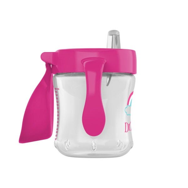 Dr. Brown's Soft-Spout Transition Cup with Handle 6m+ | 180ml | Pink