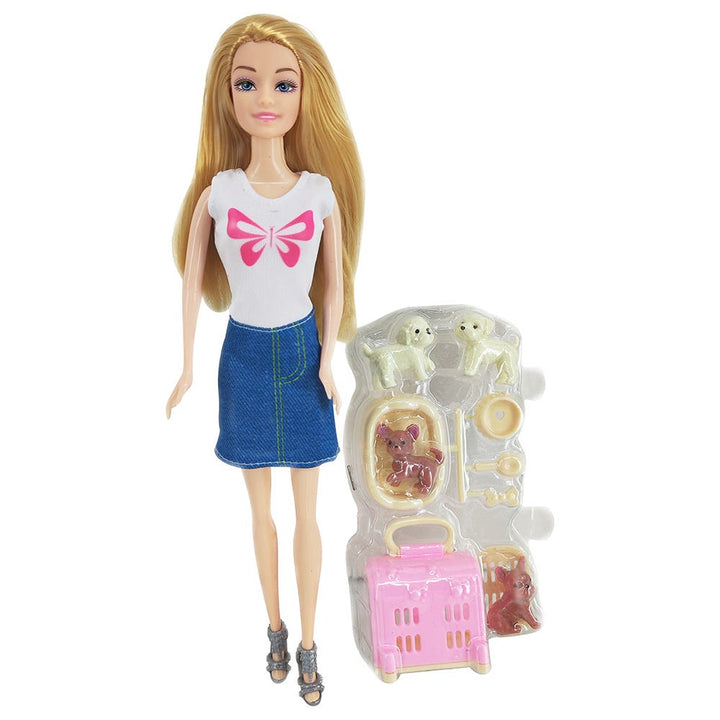 Elissa Home Fashion Doll with Pets Style III | 11.5 inches