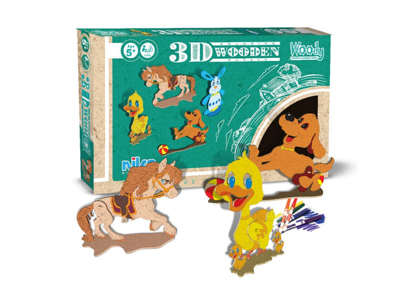 Nilco Animals 3D Woody Puzzle
