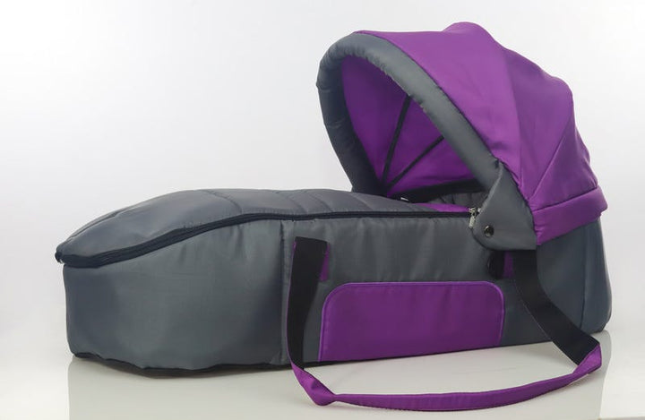 Uni-Baby Carry Cot - Purple and Grey